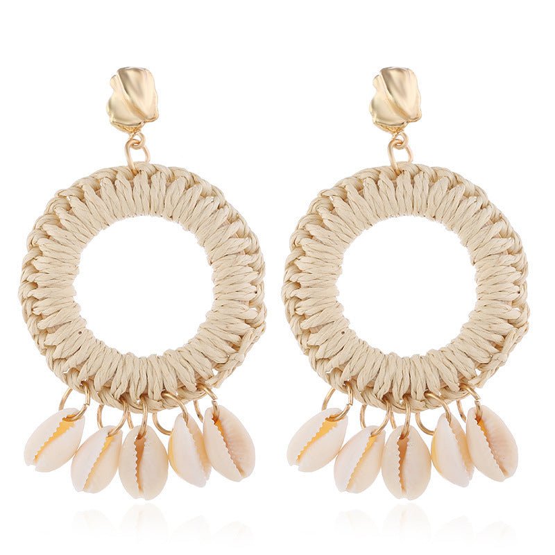 Shell Starfish Asymmetric Earrings-Jewearrings