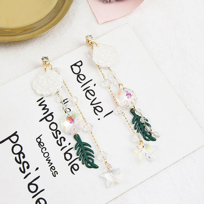 Shell tassel earrings-Jewearrings