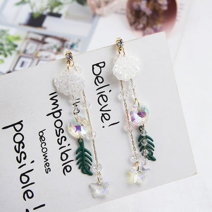 Shell tassel earrings-Jewearrings