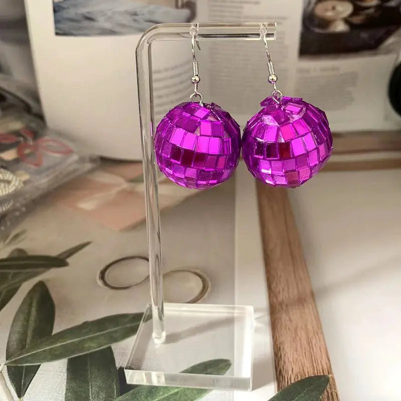 Shining Disco Ball Earrings.Vintage vibes meet modern style!-Jewearrings