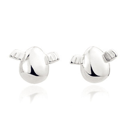 Silver Angel Egg Earrings-Jewearrings