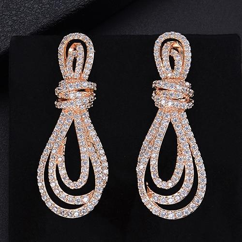 Silver Needle Big Brand Temperament Full Diamond Earrings-Jewearrings