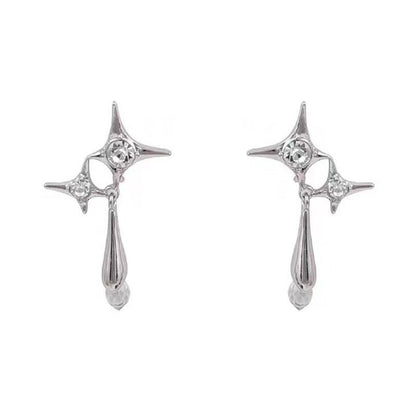 Silver Needle Long Tassel Super Fairy Temperament Girl Stud Earrings-Jewearrings