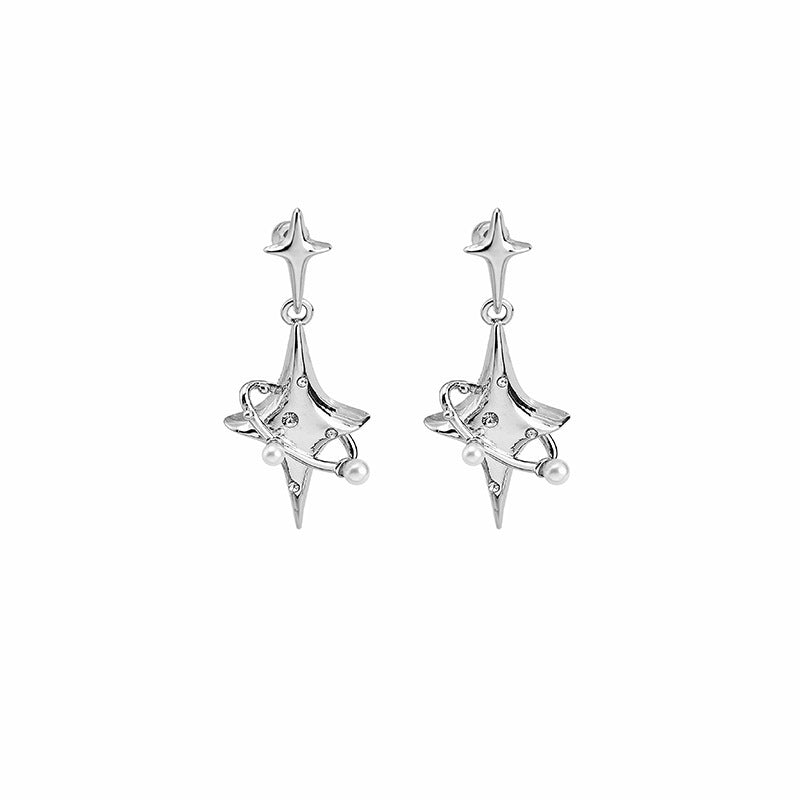 Silver Needle Long Tassel Super Fairy Temperament Girl Stud Earrings-Jewearrings