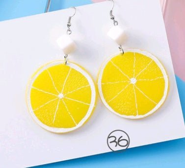 Simple acrylic earrings temperament retro exaggerated cold wind earrings super fairy personality long earrings jewelry-Jewearrings