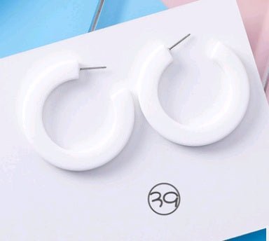 Simple acrylic earrings temperament retro exaggerated cold wind earrings super fairy personality long earrings jewelry-Jewearrings