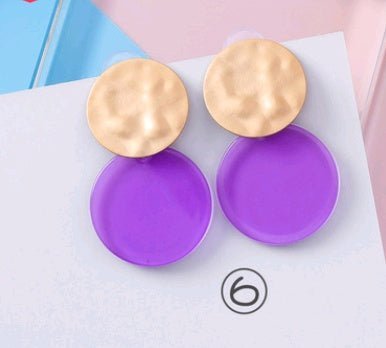 Simple acrylic earrings temperament retro exaggerated cold wind earrings super fairy personality long earrings jewelry-Jewearrings