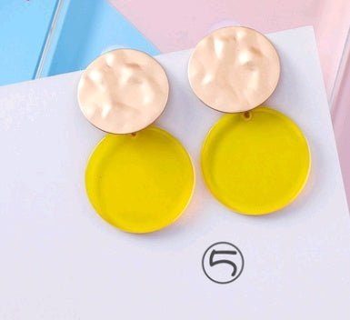 Simple acrylic earrings temperament retro exaggerated cold wind earrings super fairy personality long earrings jewelry-Jewearrings