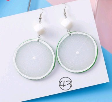 Simple acrylic earrings temperament retro exaggerated cold wind earrings super fairy personality long earrings jewelry-Jewearrings