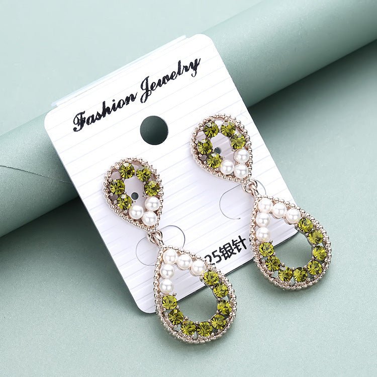 Simple Diamond Cutout Drop Earrings-Jewearrings