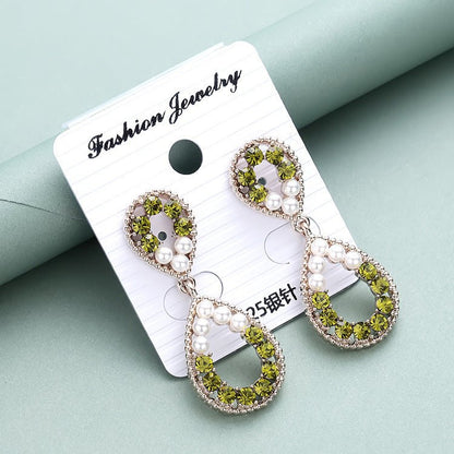 Simple Diamond Cutout Drop Earrings-Jewearrings