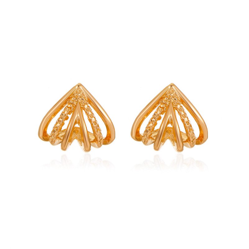 Simple Diamond-encrusted Geometric Hollow Stud Earrings With Cool Style-Jewearrings