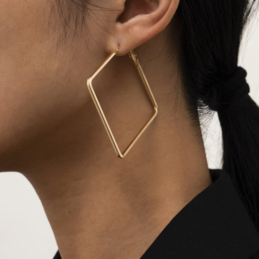 Simple Geometric Irregular Big Earrings Women-Jewearrings