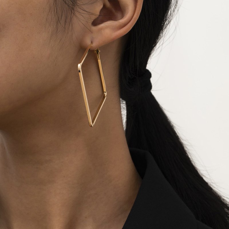 Simple Geometric Irregular Big Earrings Women-Jewearrings