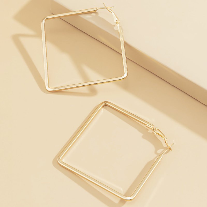 Simple Geometric Irregular Big Earrings Women-Jewearrings