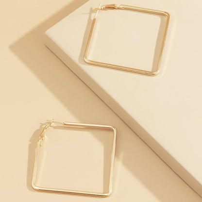 Simple Geometric Irregular Big Earrings Women-Jewearrings