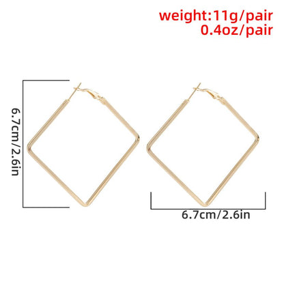 Simple Geometric Irregular Big Earrings Women-Jewearrings