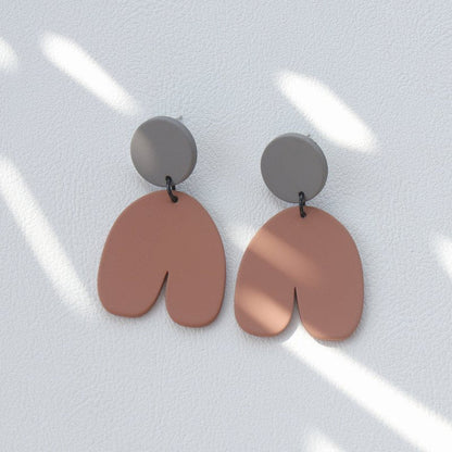 Simple Girl Exaggerated Long Three-dimensional Clay Acrylic Earrings-Jewearrings