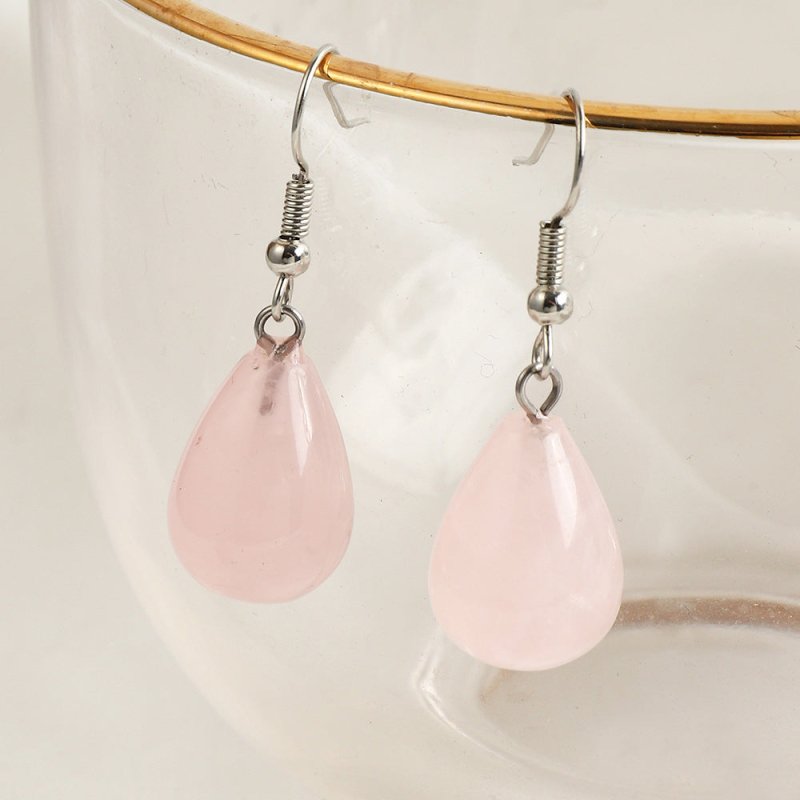 Simple Temperament Transparent Crystal Drop Earrings-Jewearrings