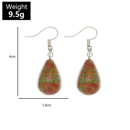 Simple Temperament Transparent Crystal Drop Earrings-Jewearrings