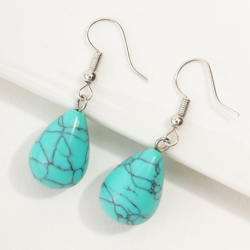 Simple Temperament Transparent Crystal Drop Earrings-Jewearrings