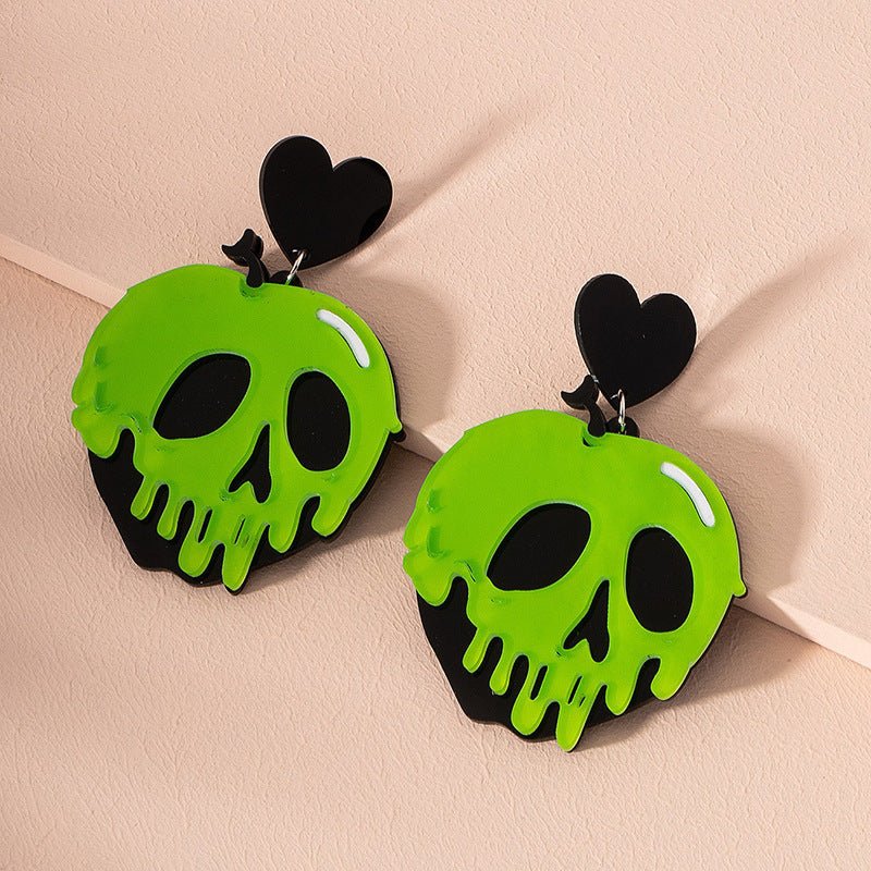 Skull Earrings Acrylic Fashion Brand-Jewearrings