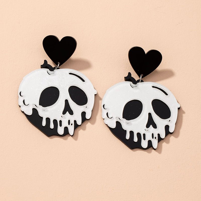 Skull Earrings Acrylic Fashion Brand-Jewearrings