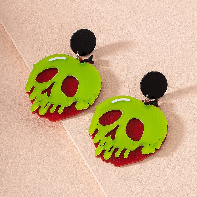 Skull Earrings Acrylic Fashion Brand-Jewearrings