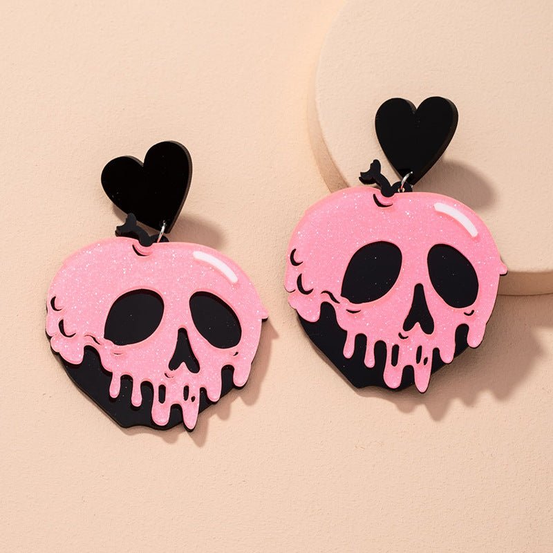 Skull Earrings Acrylic Fashion Brand-Jewearrings