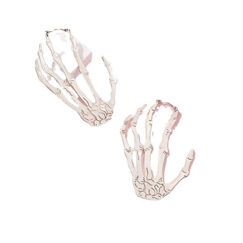 Skull Earrings Alloy Hand Claw-Jewearrings