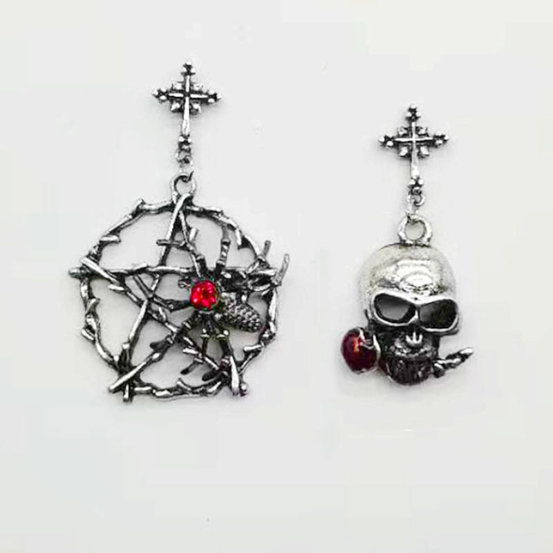 Skull Earrings Christmas Dark Stud Earrings-Jewearrings