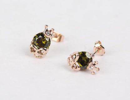 Skull Earrings Crown Stud Earrings-Jewearrings