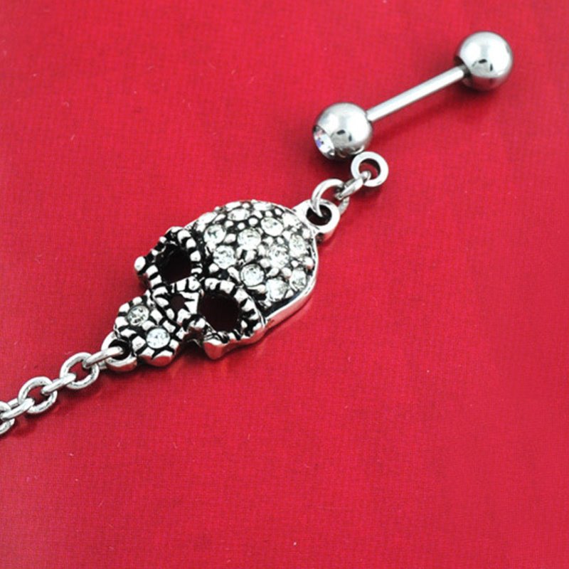 Skull Earrings Crystal Diamonds-Jewearrings