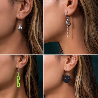 Skull Earrings Dark Funny-Jewearrings