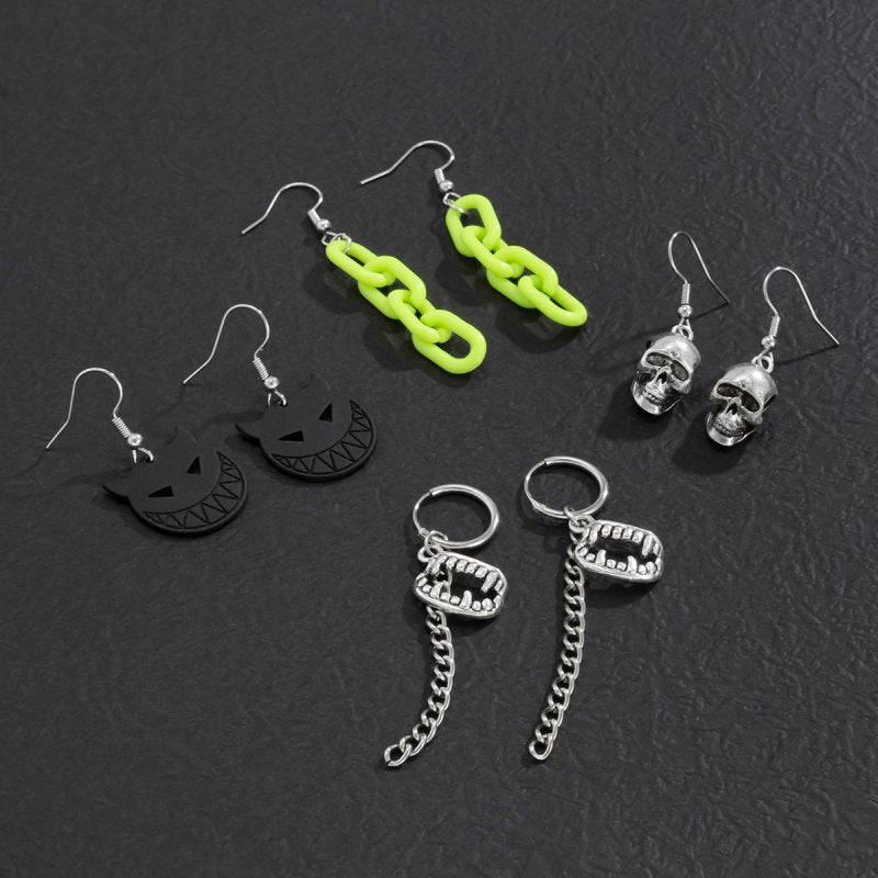 Skull Earrings Dark Funny-Jewearrings