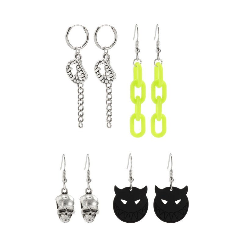 Skull Earrings Dark Funny-Jewearrings