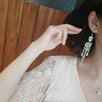 Skull Earrings Exaggerated-Jewearrings