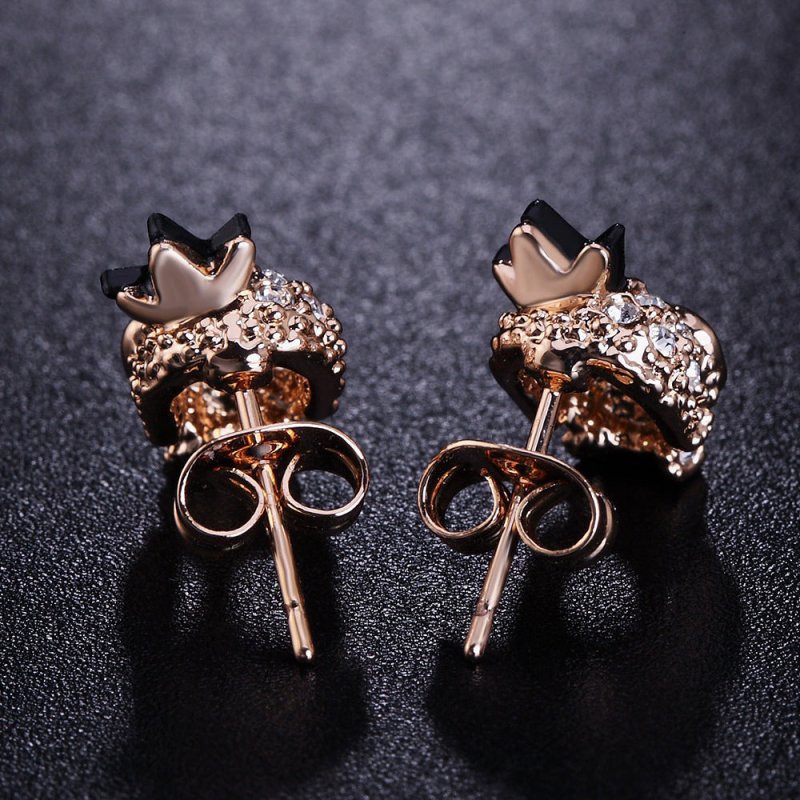 Skull Earrings Fashion Personality Gold-Jewearrings