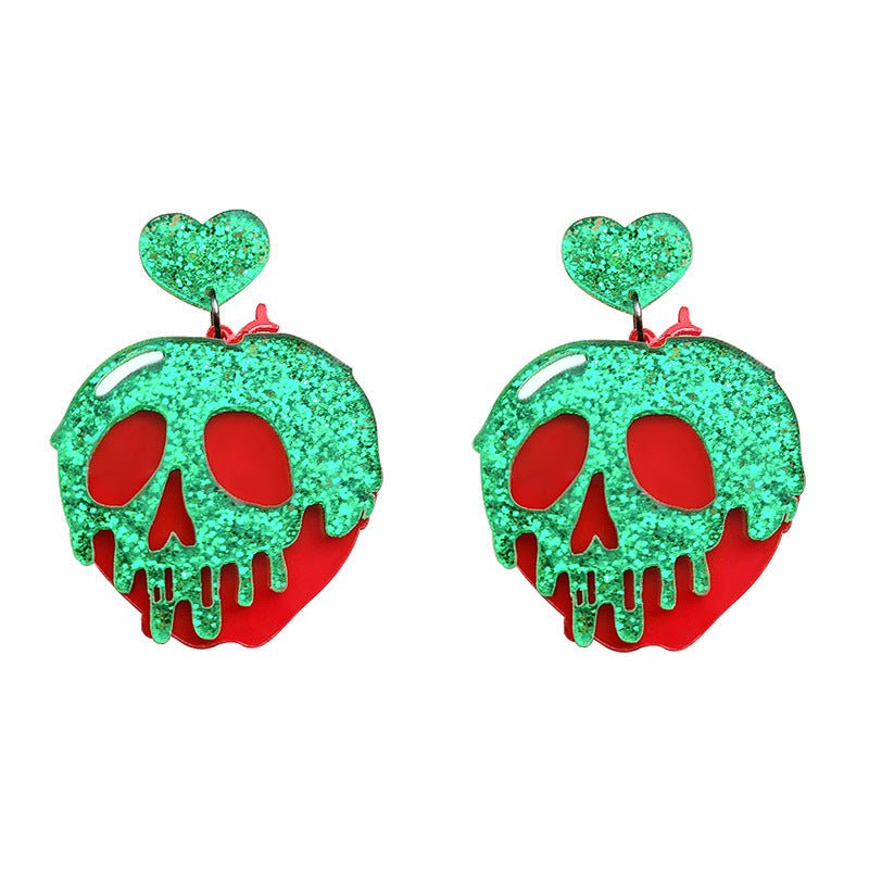 Skull Earrings Fashion Skull Hand Acrylic-Jewearrings