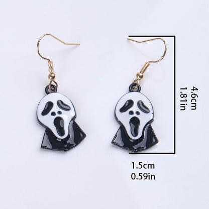 Skull Earrings Ghost Skull Ear Hook Holiday-Jewearrings