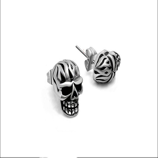 Skull Earrings Ghostly Studs-Jewearrings