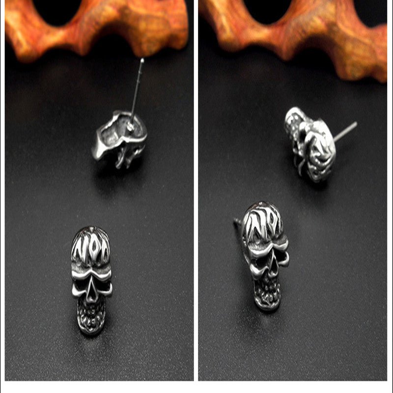 Skull Earrings Ghostly Studs-Jewearrings