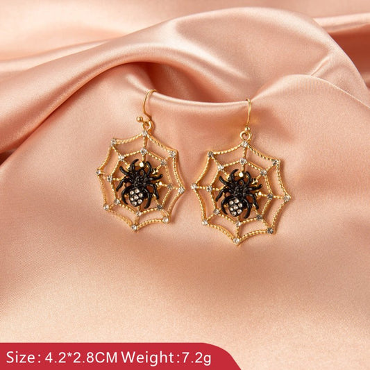 Skull Earrings Gothic Ghost Spider Earrings-Jewearrings