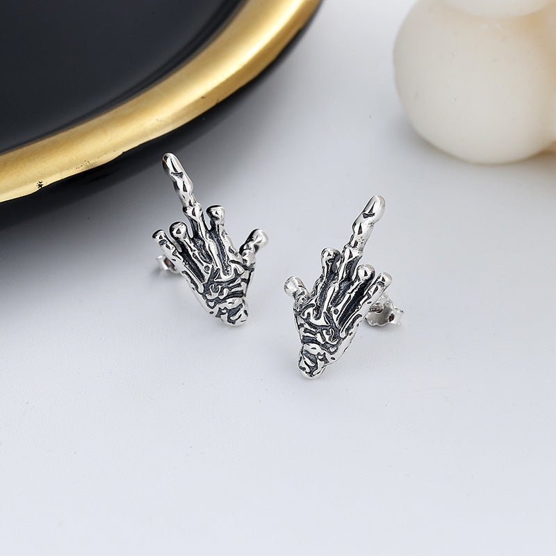 Skull Earrings Gothic Silver Hand-Jewearrings