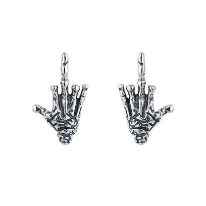 Skull Earrings Gothic Silver Hand-Jewearrings