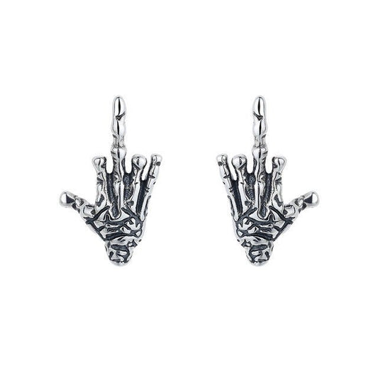 Skull Earrings Gothic Silver Hand-Jewearrings