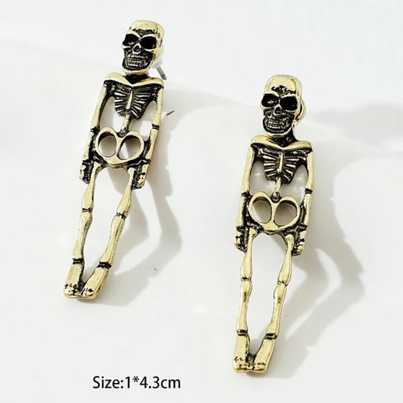 Skull Earrings Halloween Detachable Stud Earrings-Jewearrings