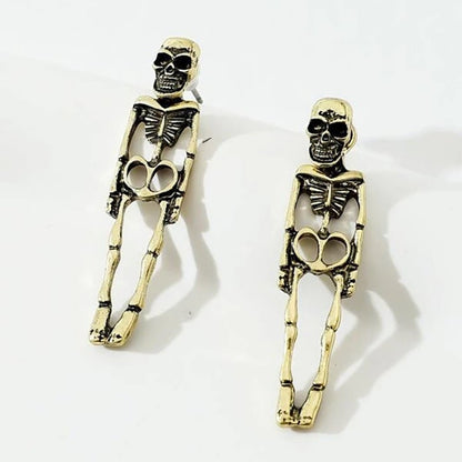 Skull Earrings Halloween Detachable Stud Earrings-Jewearrings