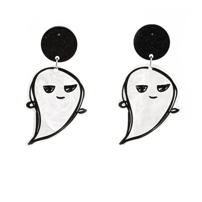 Skull Earrings Halloween Female Ghost-Jewearrings