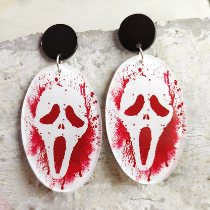 Skull Earrings Halloween Moth Balloon Earrings-Jewearrings